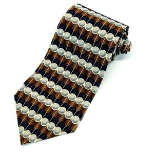 Mezzano USA Men's 100% Silk Necktie Tie Geometric